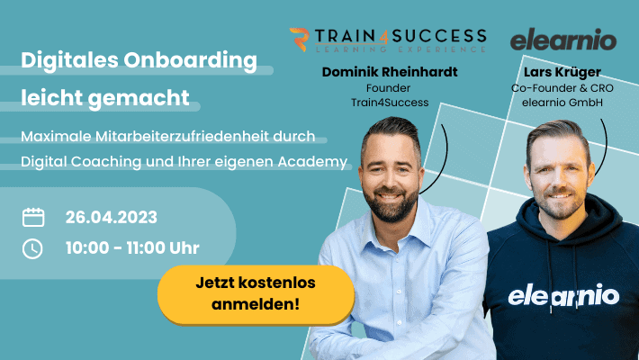 Onboarding leicht gemacht - Webinar mit Dominik Rheinhardt (Train4Success)