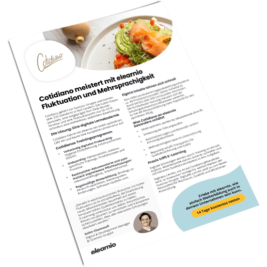 Mockup der elearnio Success Story – Cotidiano