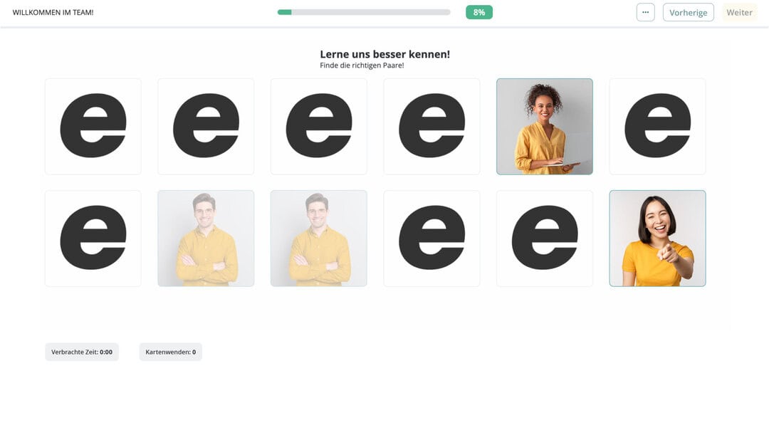 Das Bild zeigt einen Screenshot des LMS