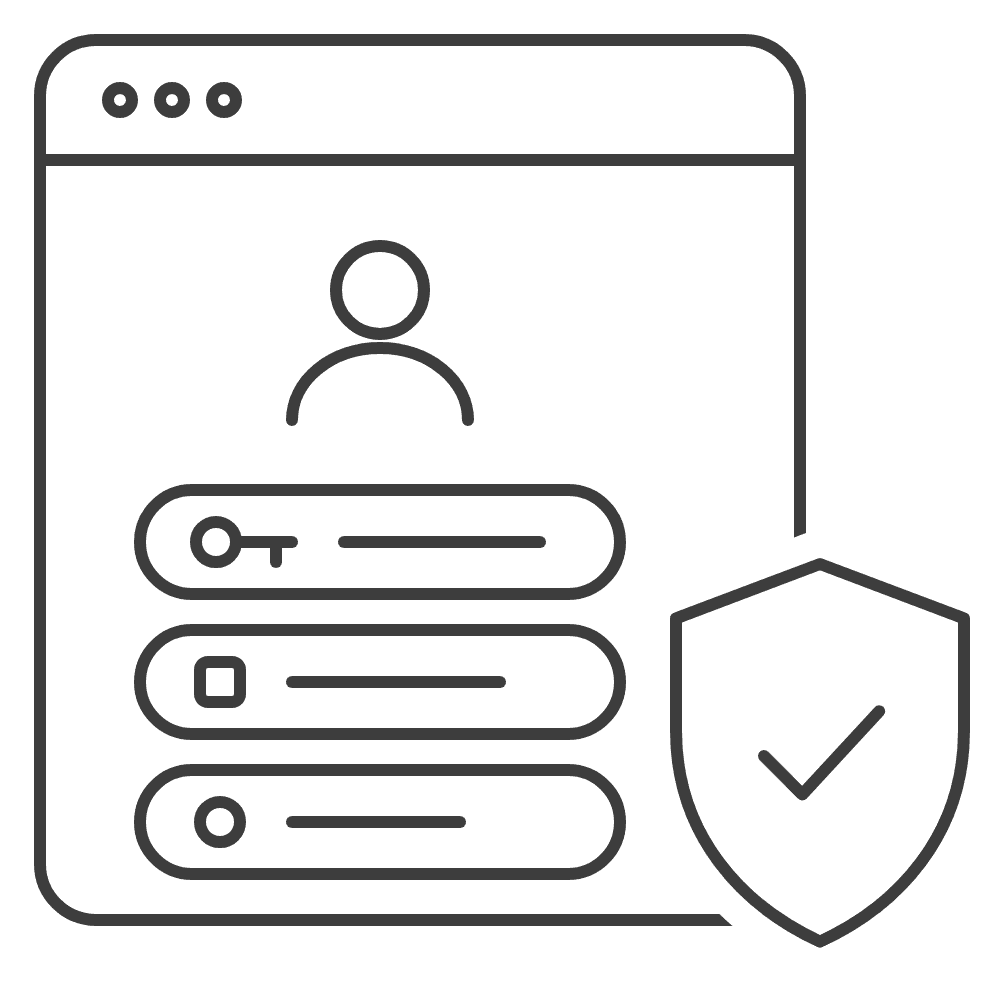 Outline Grafik zur Verbildlichung von Single-Sign-On (SSO) in elearnio